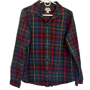 L.L. Bean plaid flannel relaxed fit button down size M